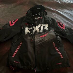 Women's Black and Pink Fxr snowmobile Jacket
